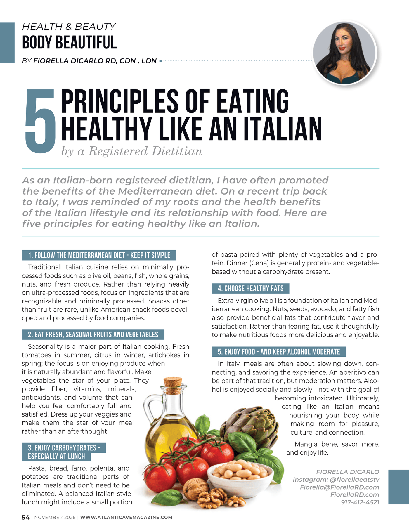 5 Principles of Eating Healthy Like an Italian