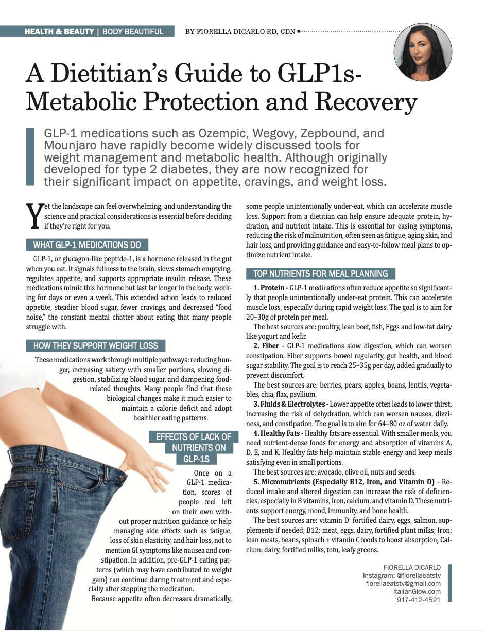 A Dietitian's Guide to GLP-1s: Metabolic Protection and Recovery