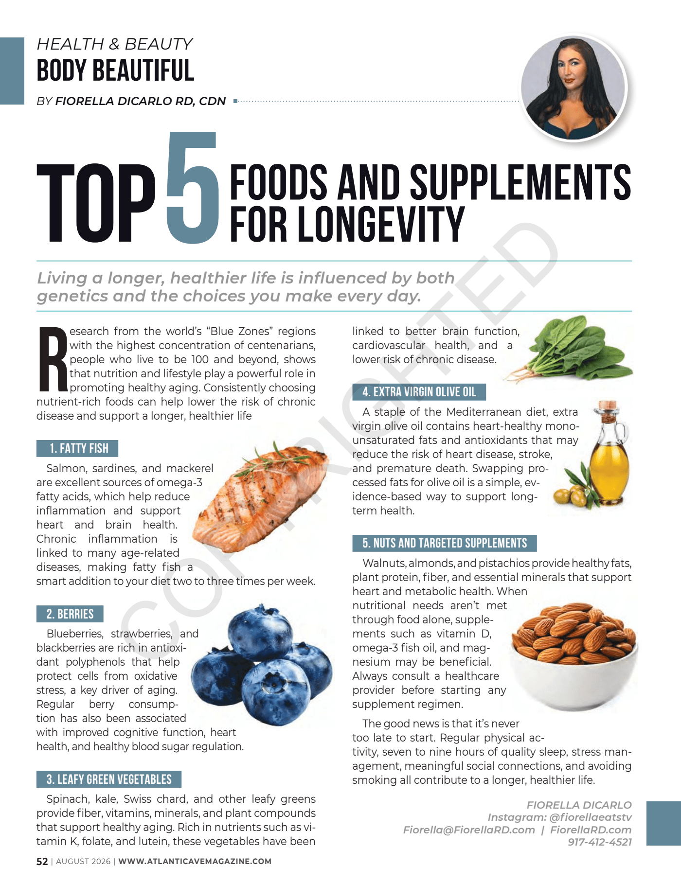Top 5 Foods and Supplements for Longevity