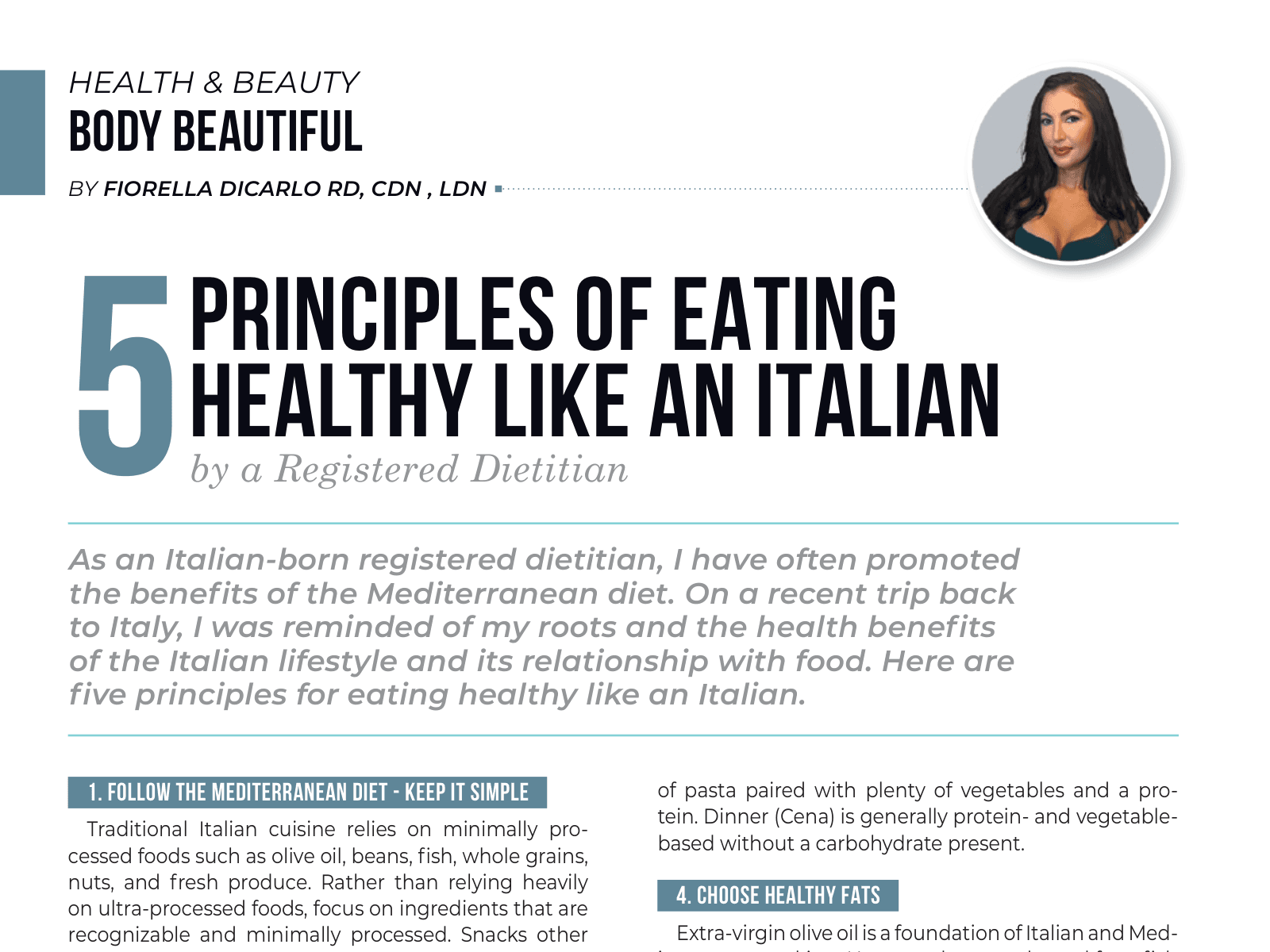 5 Principles of Eating Healthy Like an Italian